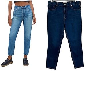 EVERLANE Everyday High Rise Tapered Leg Crop Jeans Women’s 33 Relaxed Fit Preppy